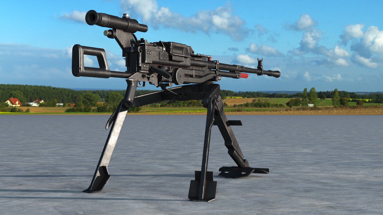 3D Russian Heavy Machine Gun Utyos