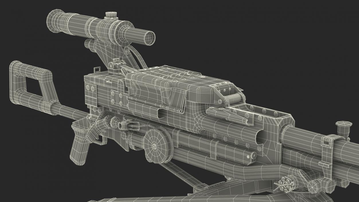 3D Russian Heavy Machine Gun Utyos