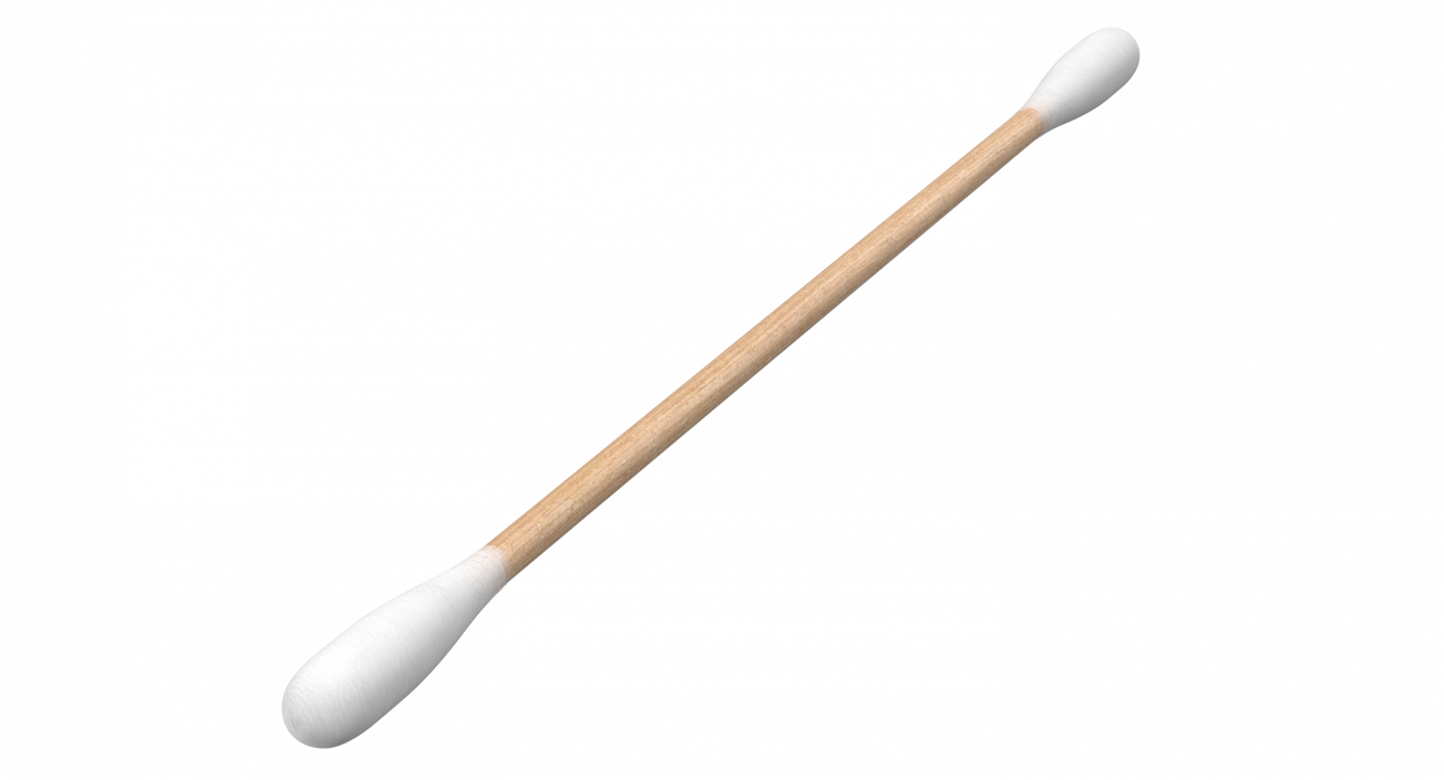 3D Wooden Cotton Swab model