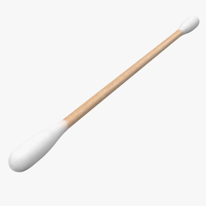 3D Wooden Cotton Swab model