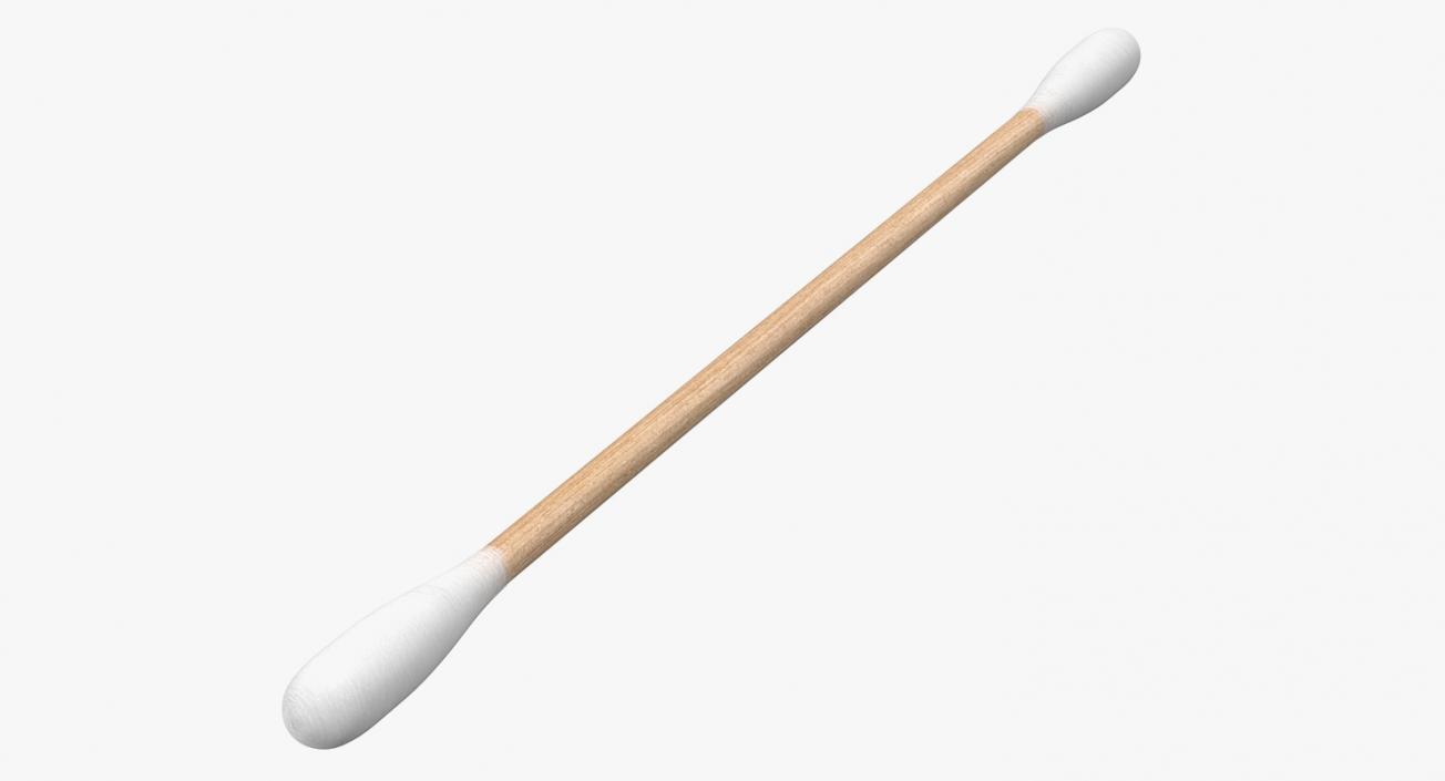 3D Wooden Cotton Swab model