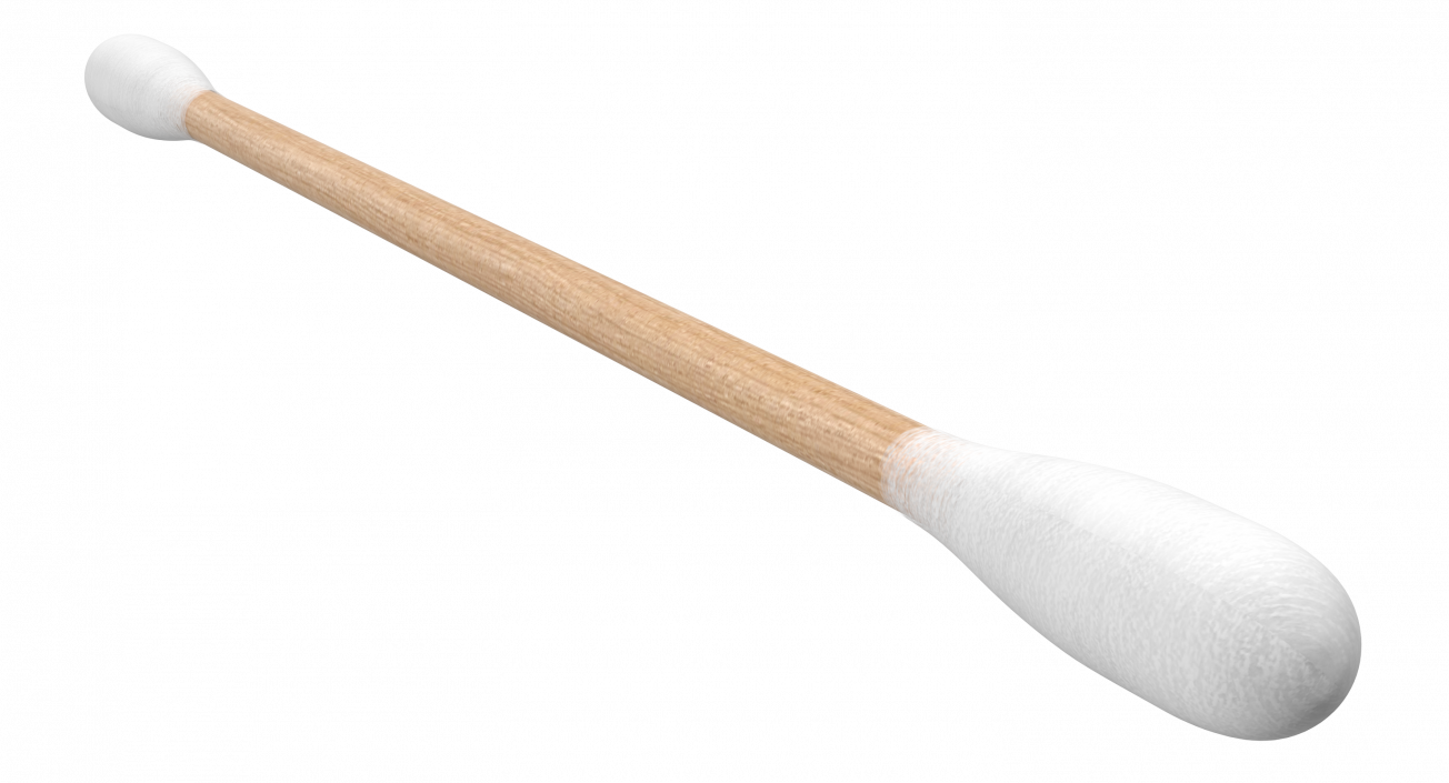 3D Wooden Cotton Swab model