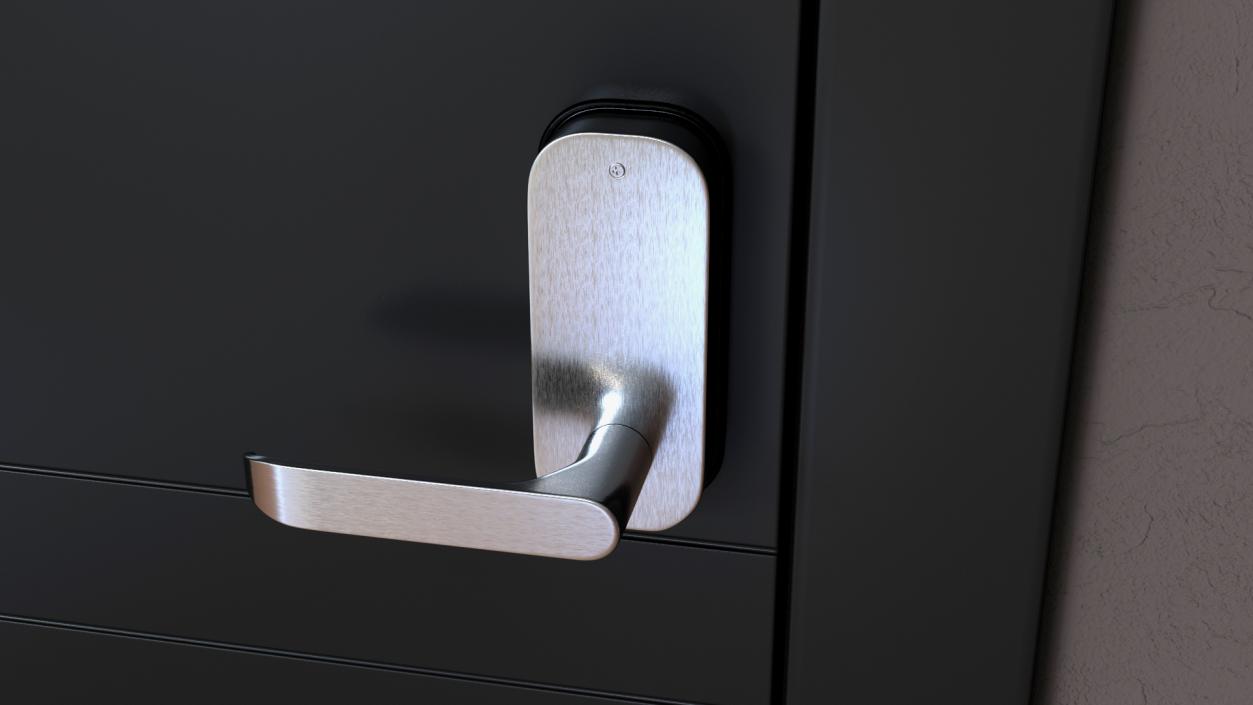 Silver Internal Door Handle 3D