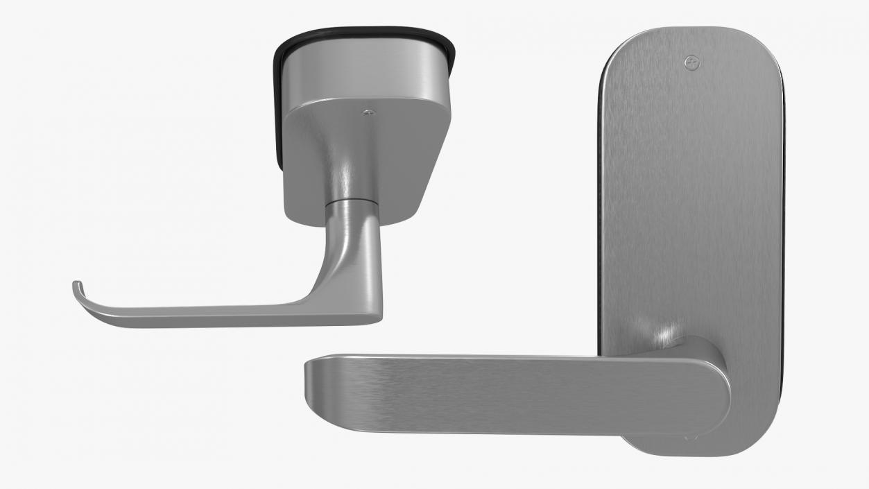 Silver Internal Door Handle 3D