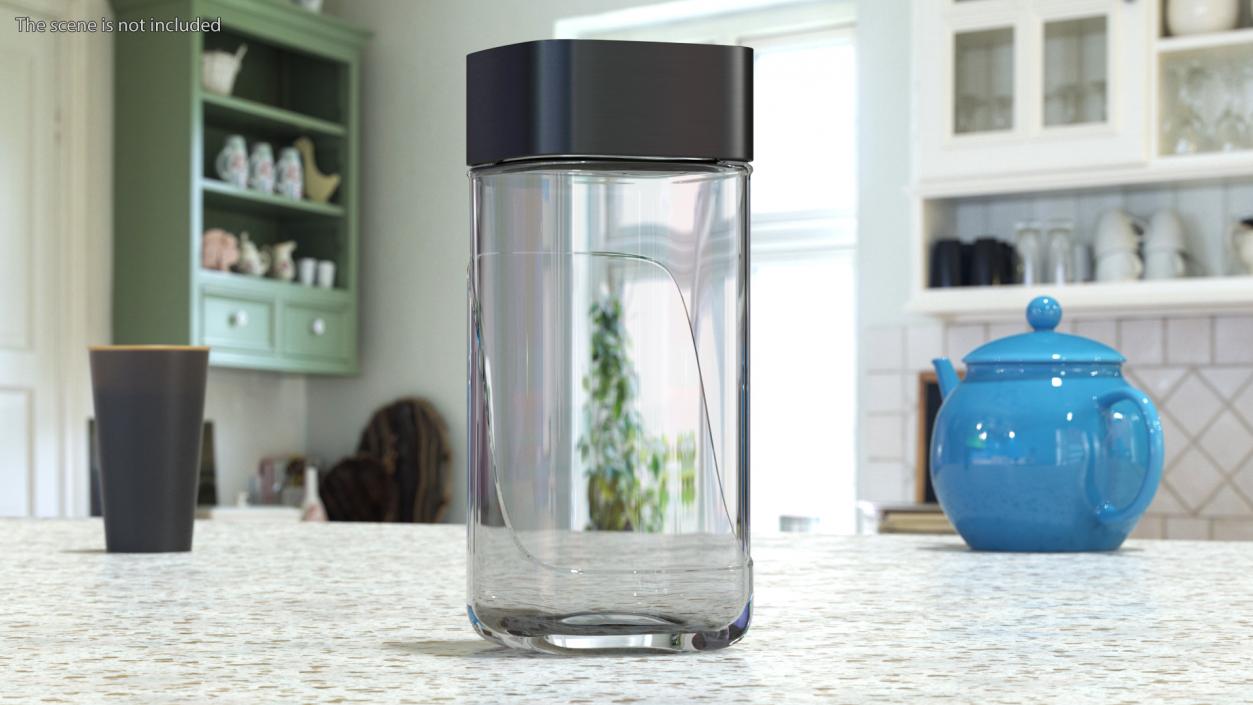 Glass Coffee Jar 200g Empty 3D