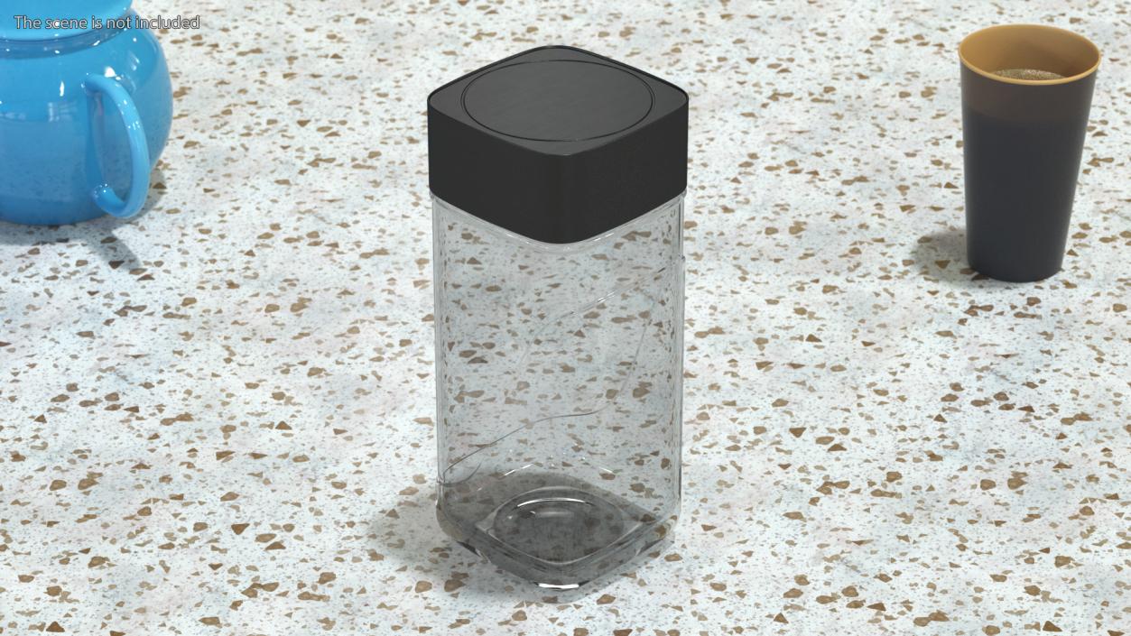 Glass Coffee Jar 200g Empty 3D