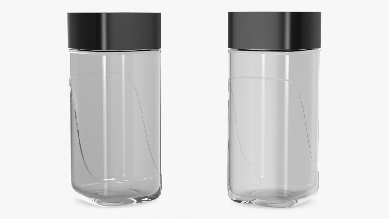 Glass Coffee Jar 200g Empty 3D