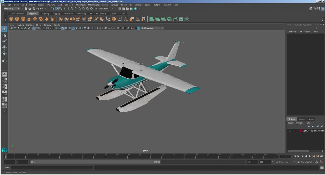 3D model Light Floatplane Aircraft