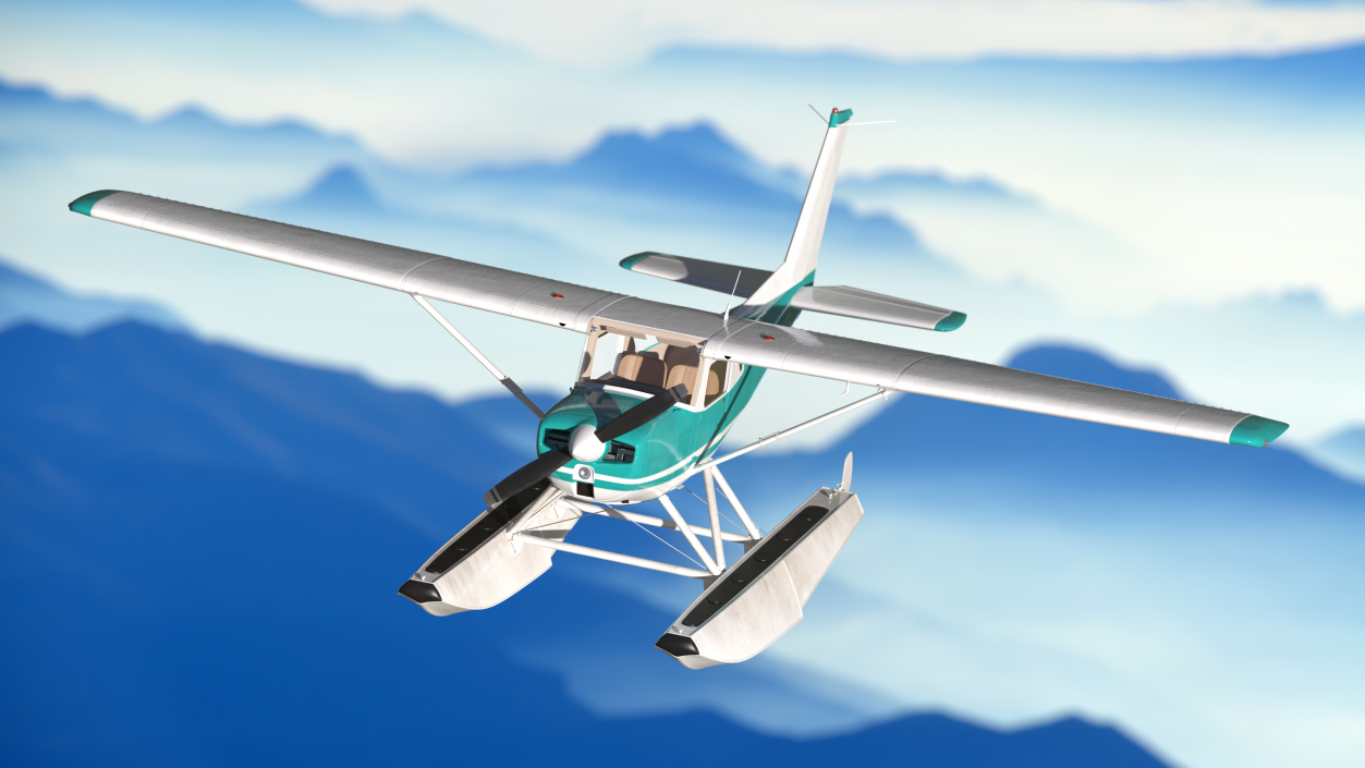 3D model Light Floatplane Aircraft