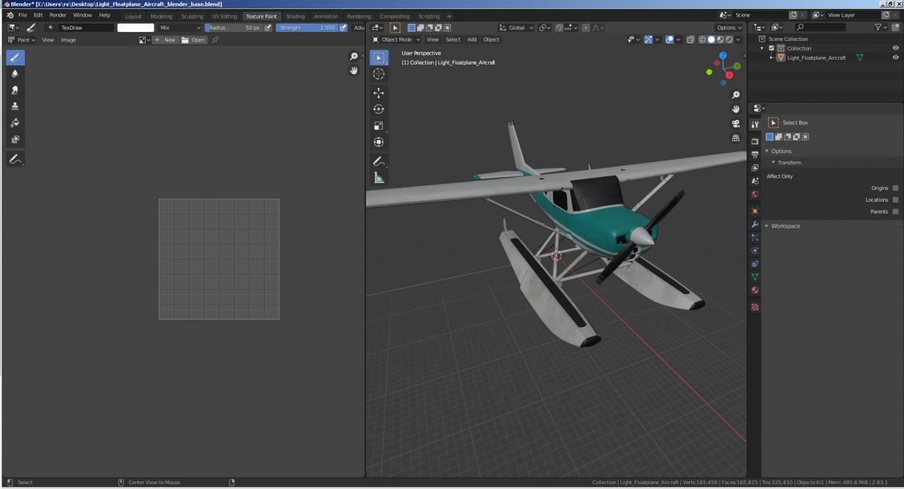 3D model Light Floatplane Aircraft