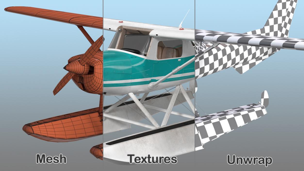 3D model Light Floatplane Aircraft