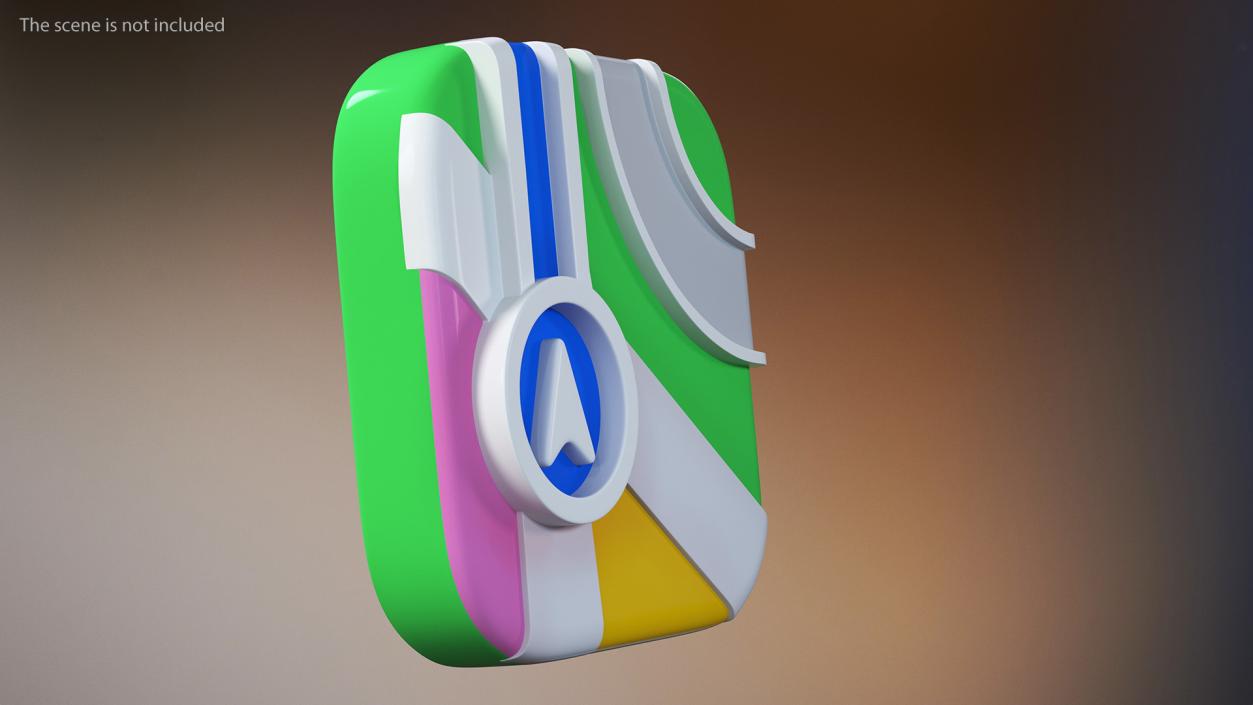 3D model iPhone iOS Maps Icon