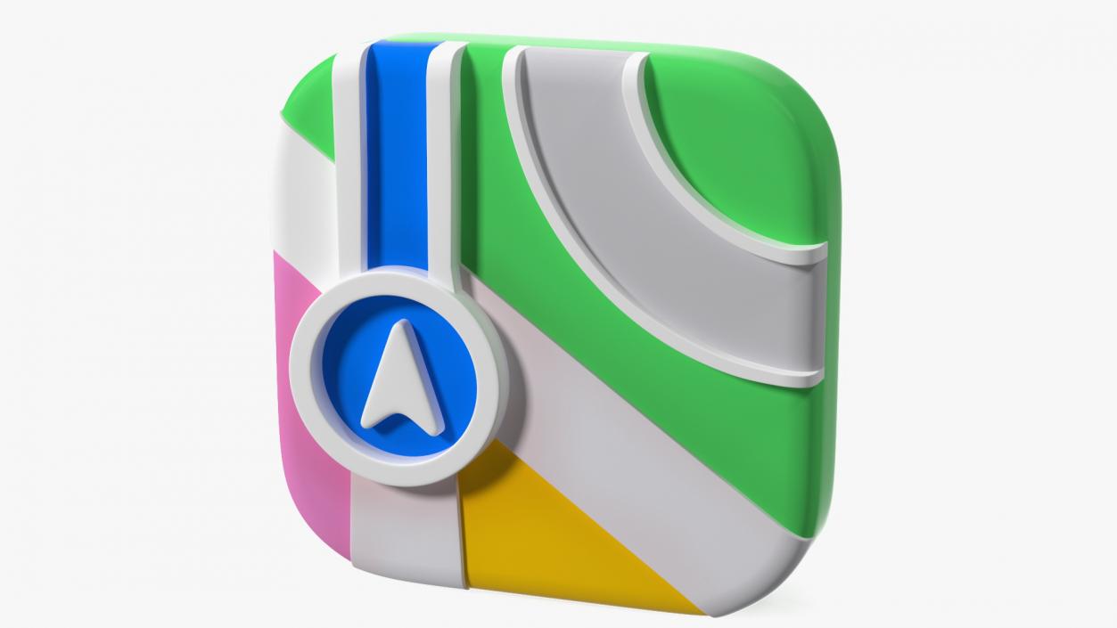 3D model iPhone iOS Maps Icon