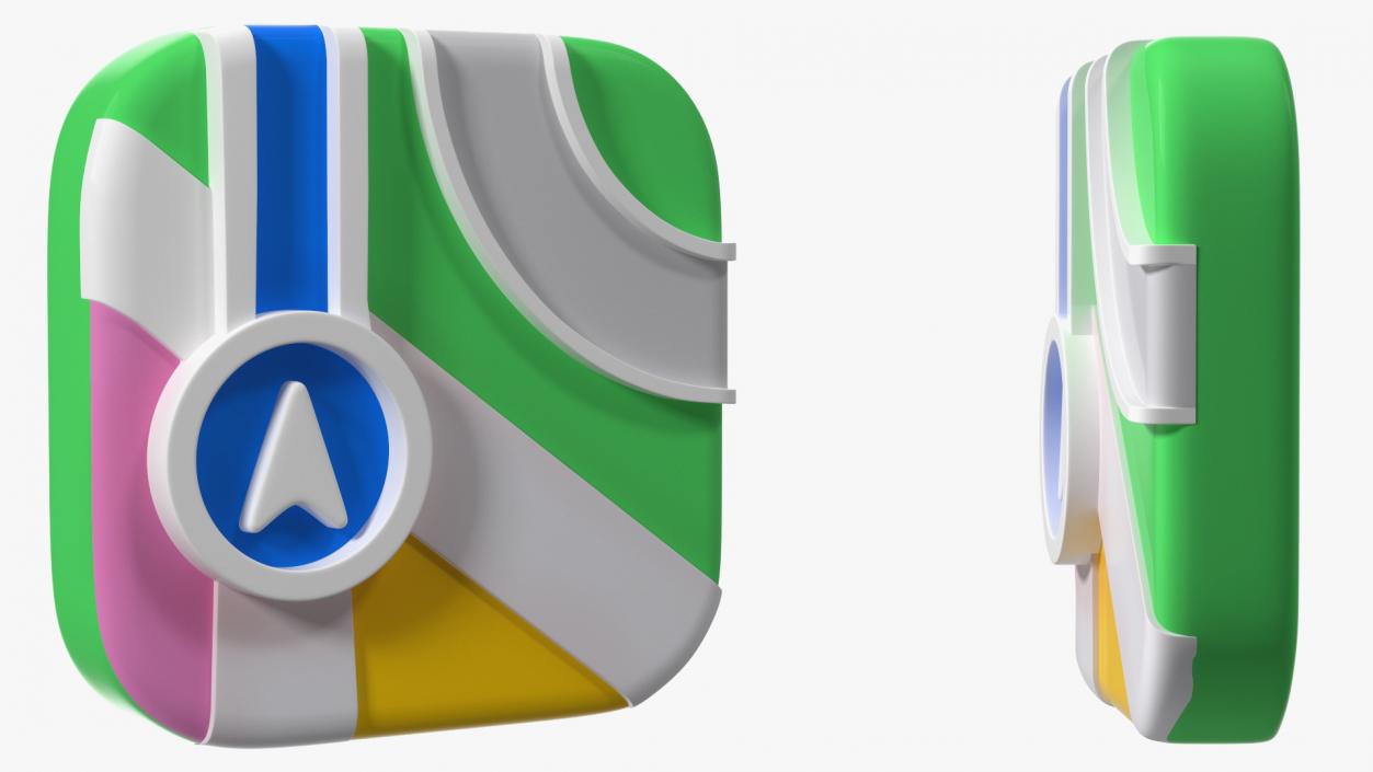 3D model iPhone iOS Maps Icon