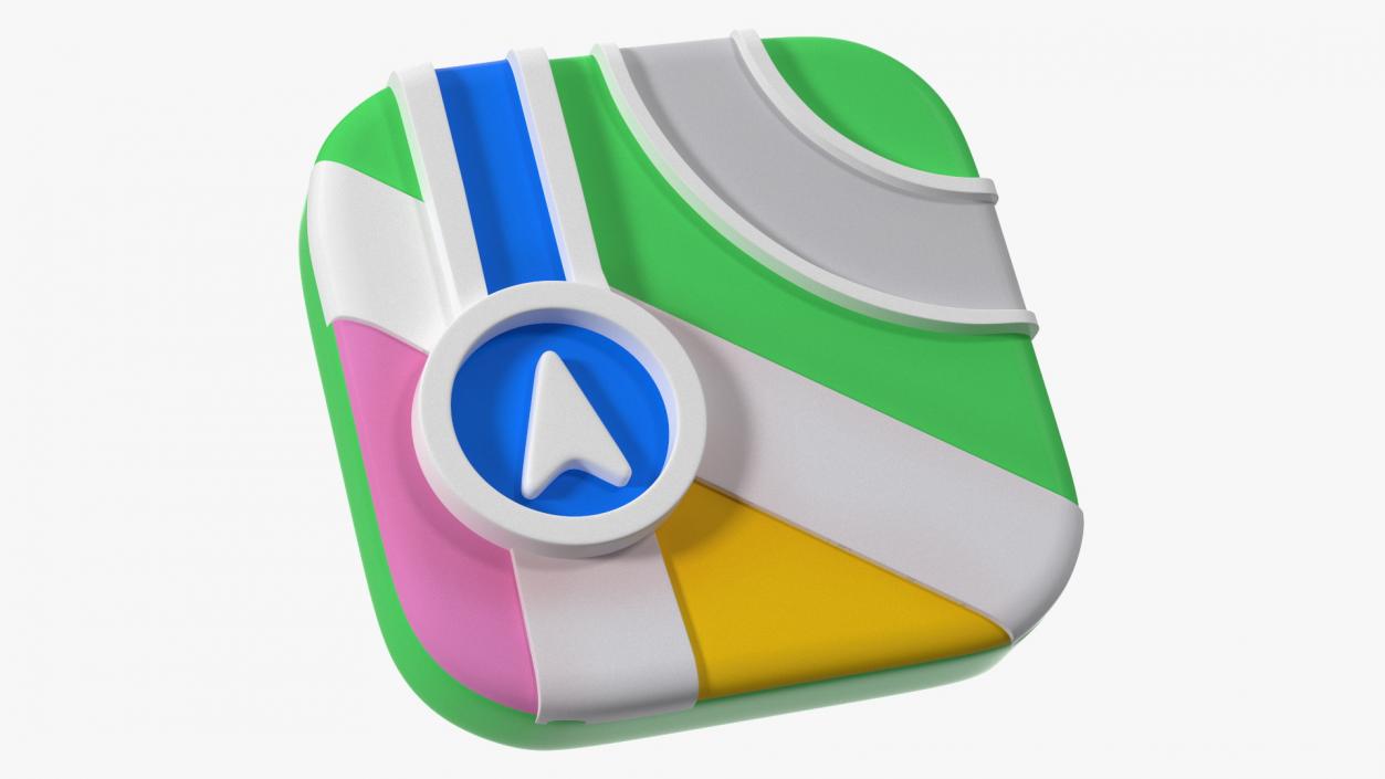 3D model iPhone iOS Maps Icon