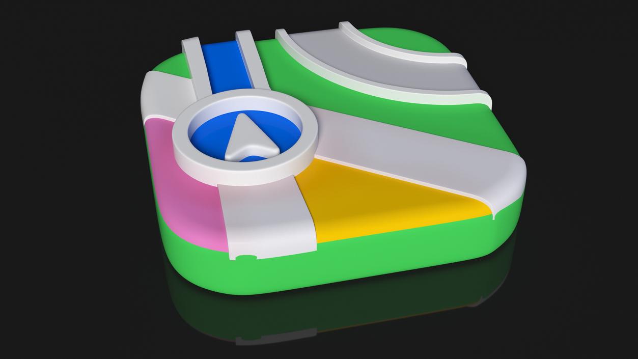 3D model iPhone iOS Maps Icon