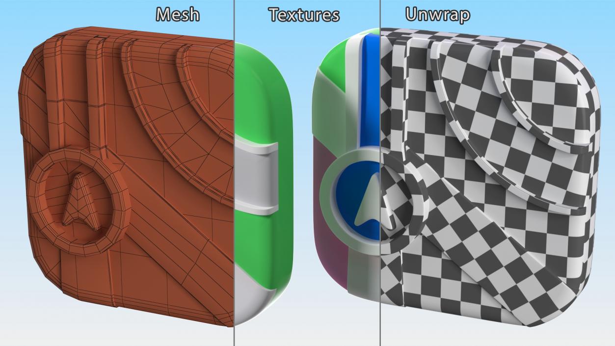 3D model iPhone iOS Maps Icon