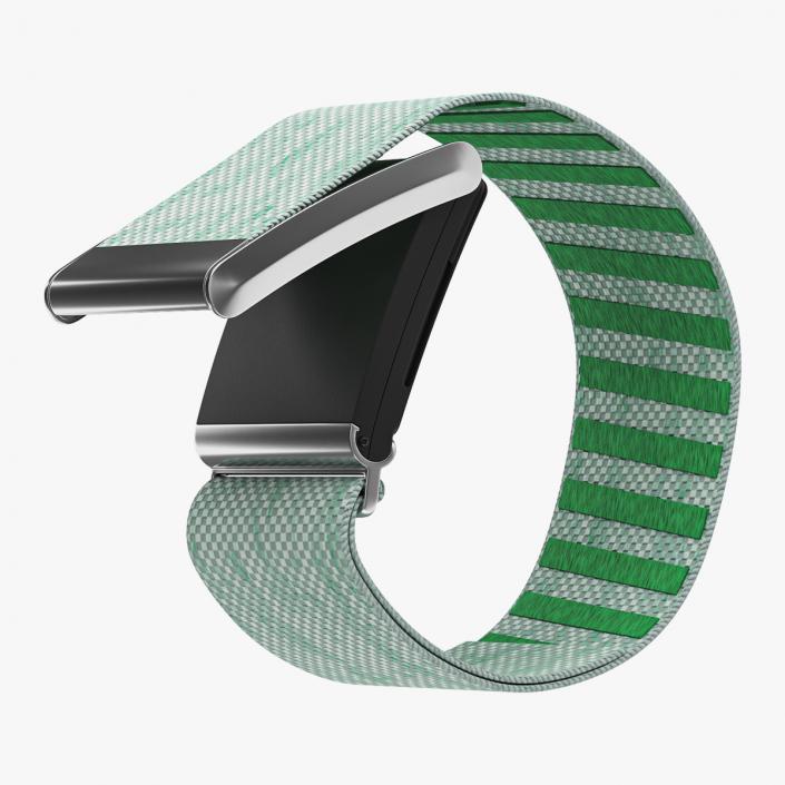 3D model Fitness Band Green Rigged