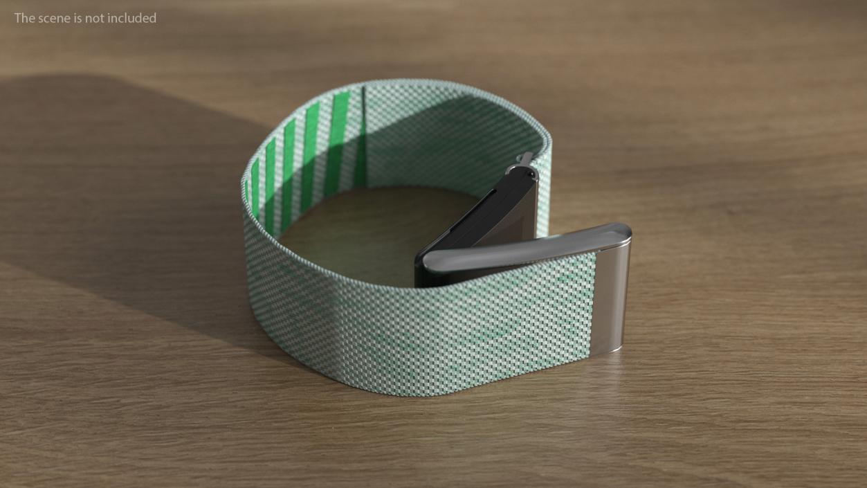 3D model Fitness Band Green Rigged