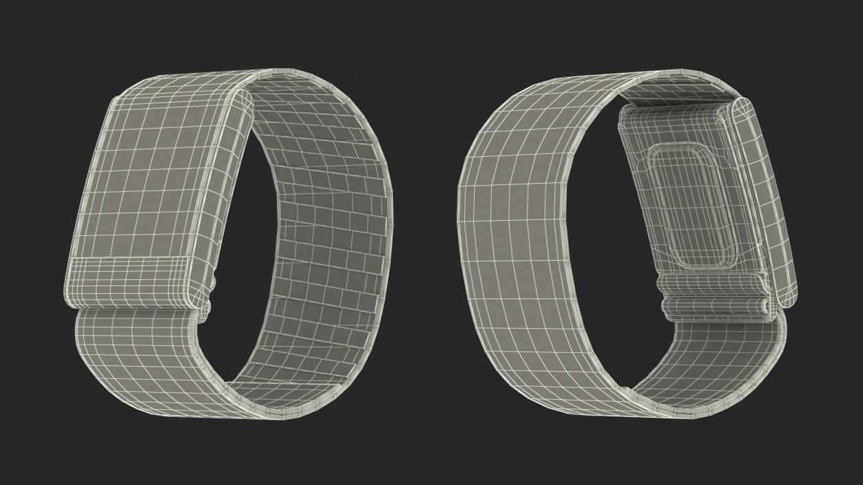 3D model Fitness Band Green Rigged