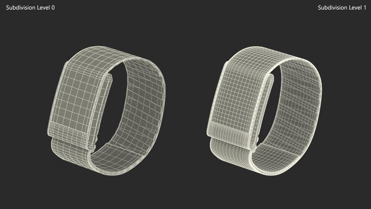 3D model Fitness Band Green Rigged