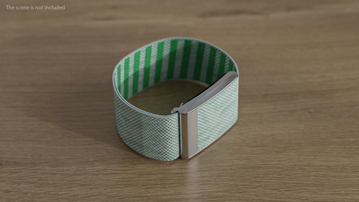 3D model Fitness Band Green Rigged