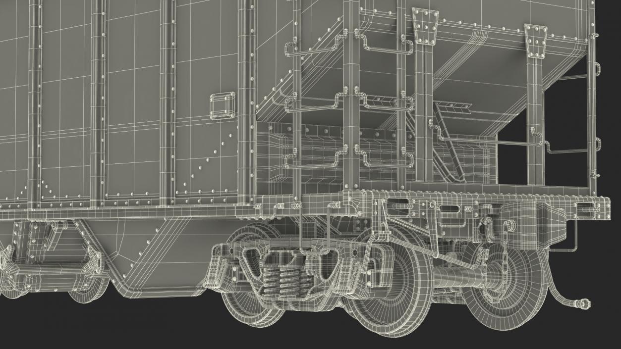 3D model Railroad Quad Hopper