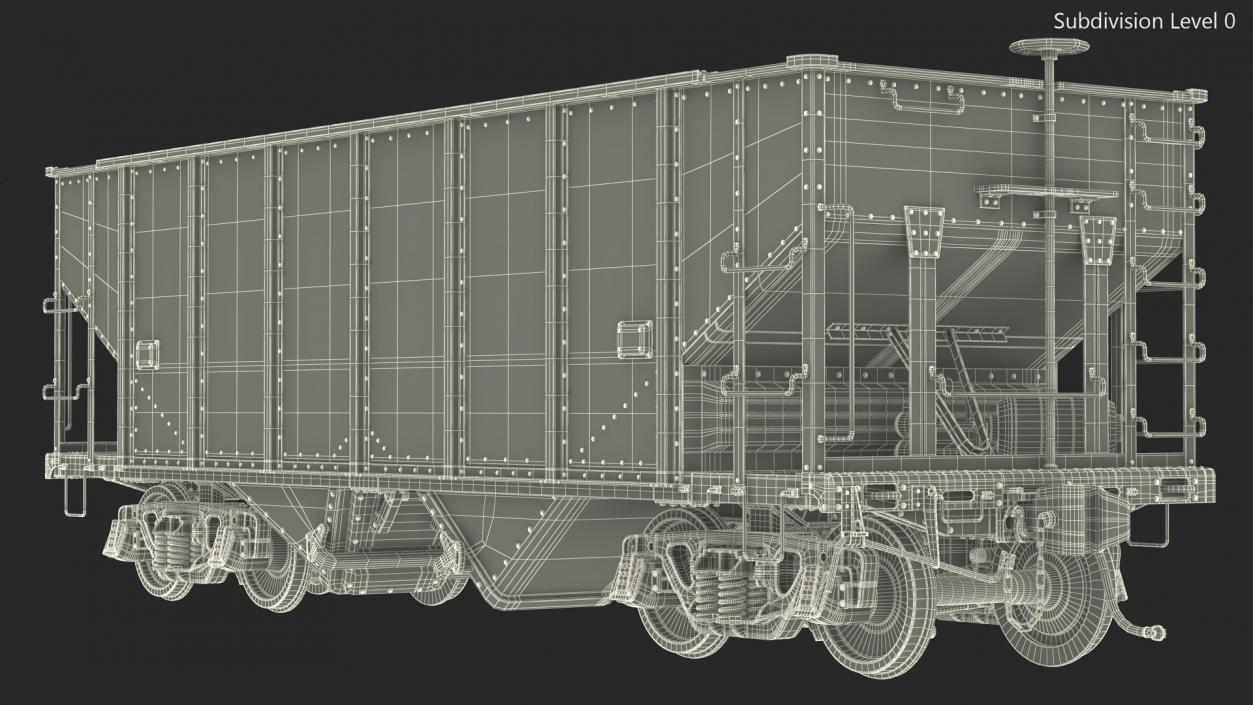 3D model Railroad Quad Hopper