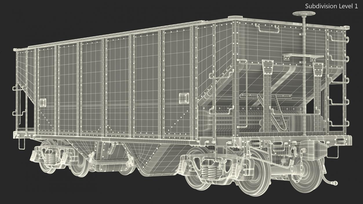 3D model Railroad Quad Hopper