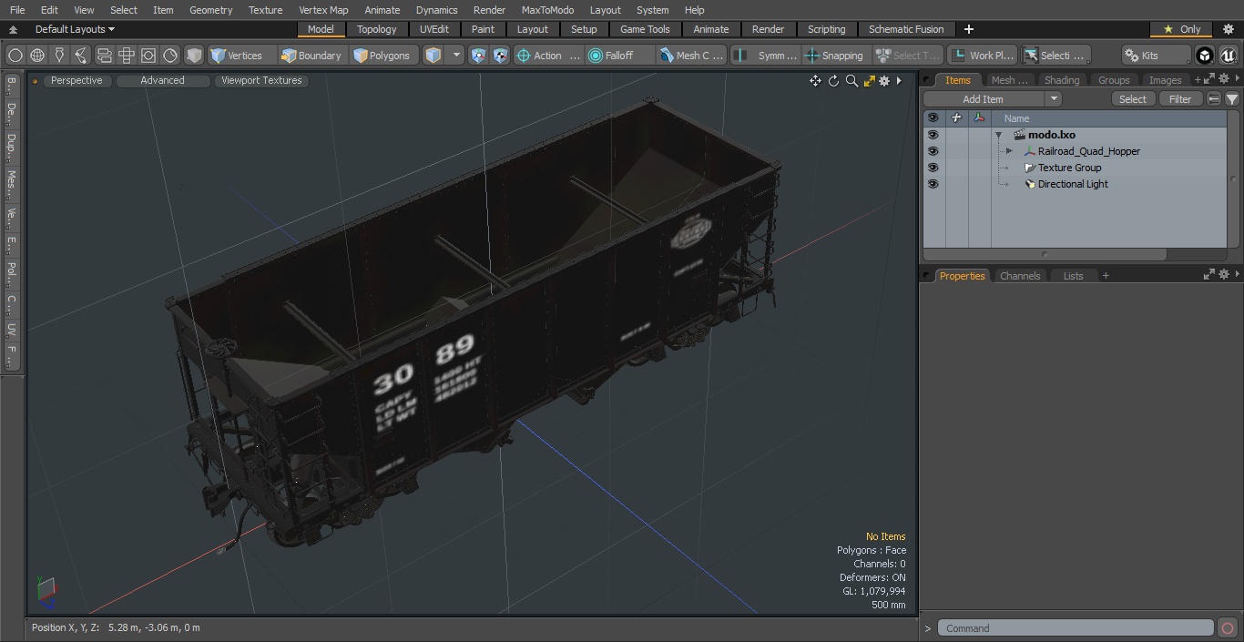 3D model Railroad Quad Hopper