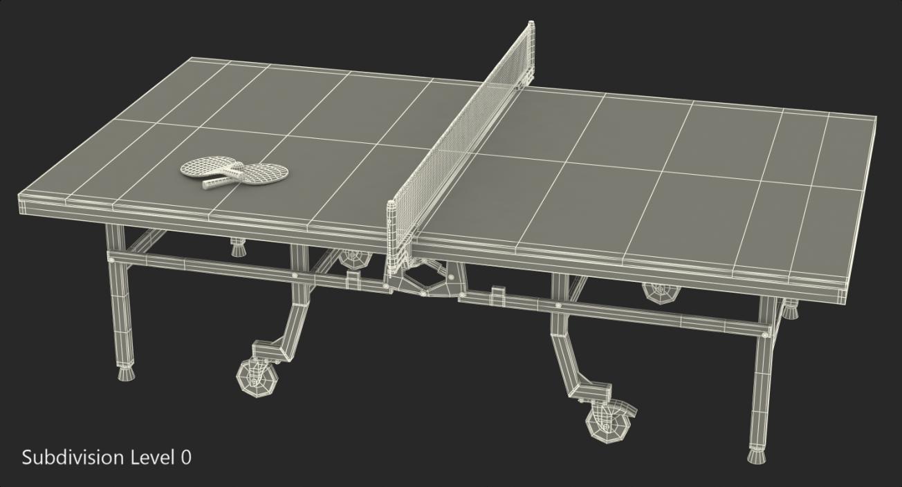 3D model Ping Pong Table with Paddle Generic