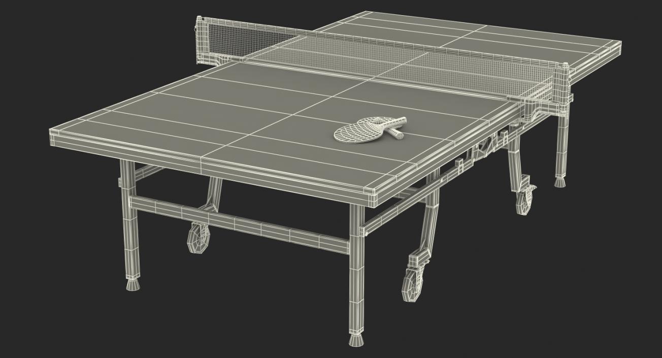 3D model Ping Pong Table with Paddle Generic