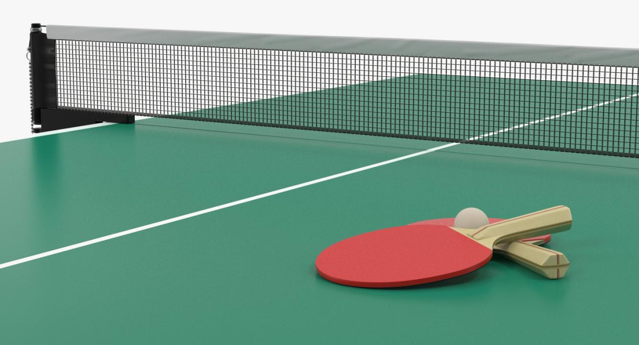 3D model Ping Pong Table with Paddle Generic