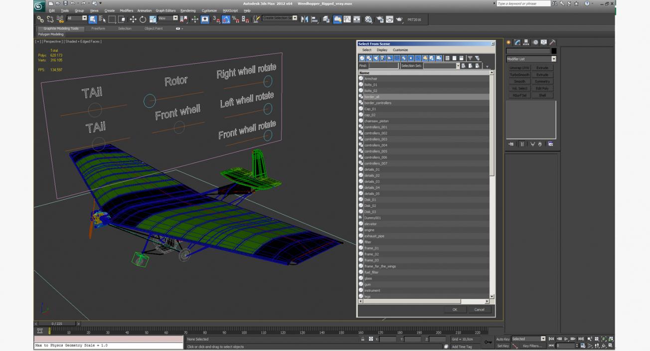 Weedhopper Rigged 3D