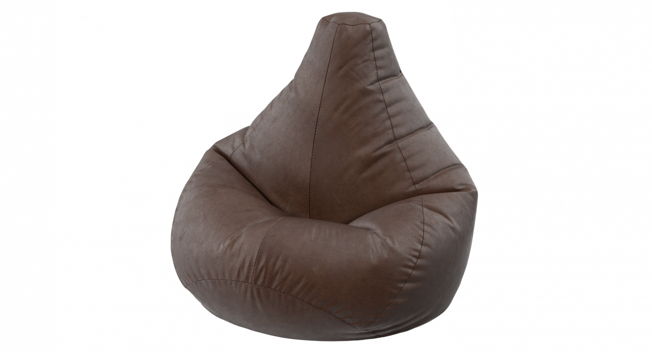 Leather Bean Bag Chair 3D