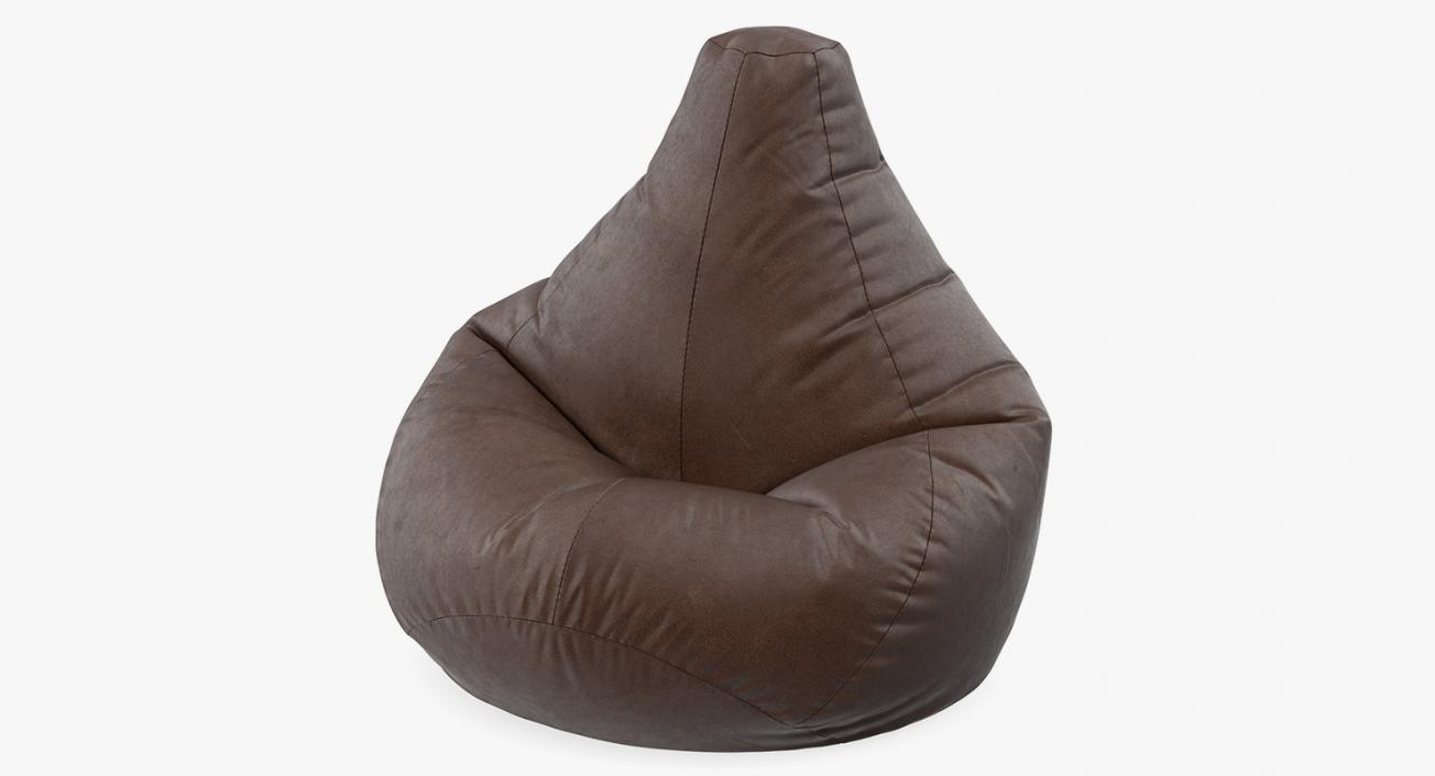 Leather Bean Bag Chair 3D