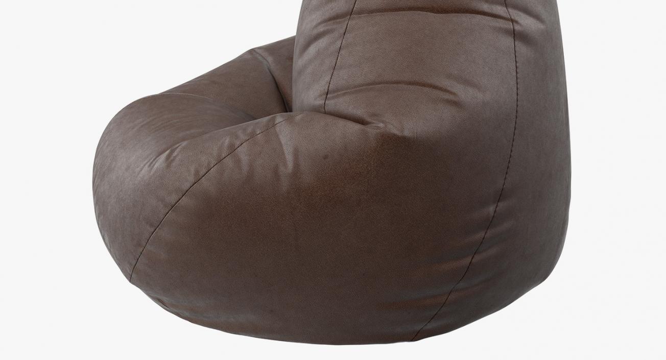 Leather Bean Bag Chair 3D