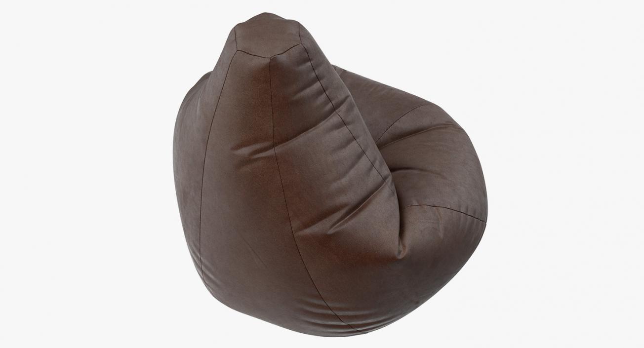 Leather Bean Bag Chair 3D