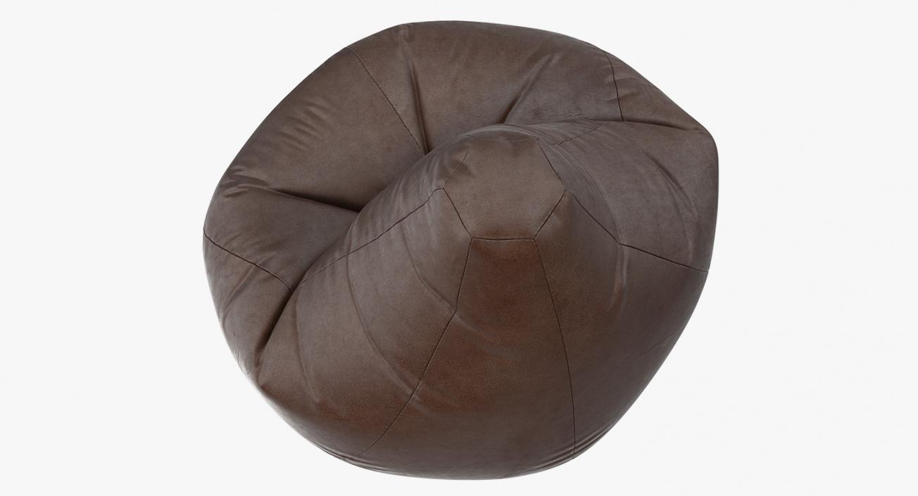 Leather Bean Bag Chair 3D