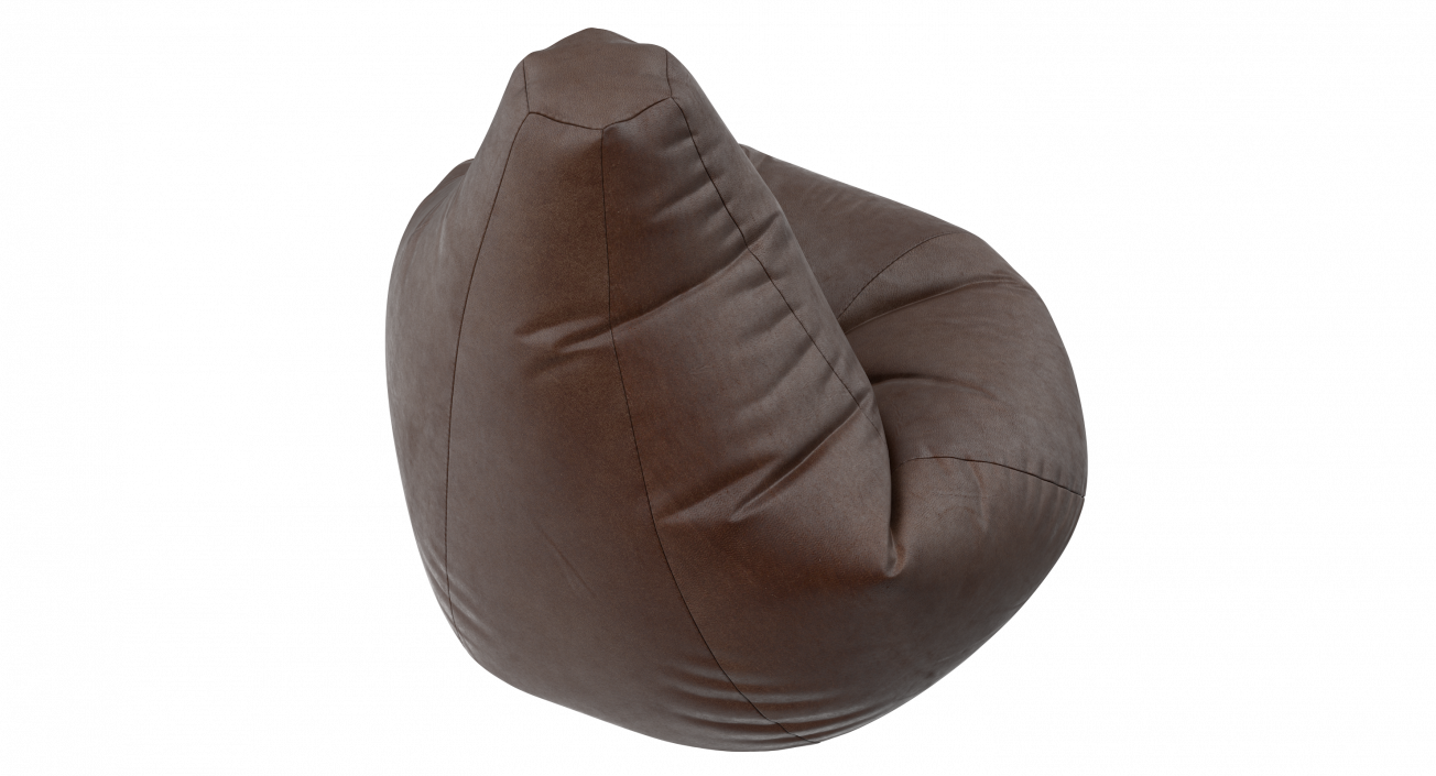 Leather Bean Bag Chair 3D