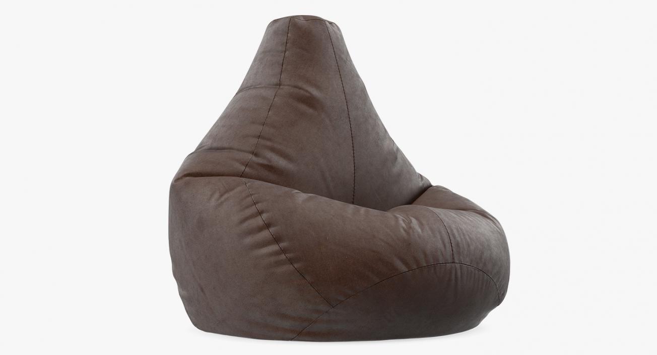 Leather Bean Bag Chair 3D