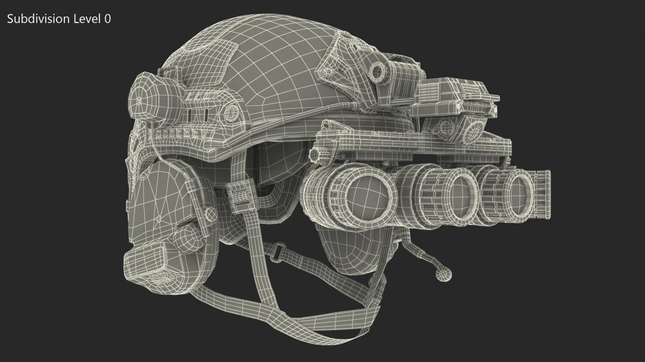 Tactical Helmet Sand Camo with Fur 3D model