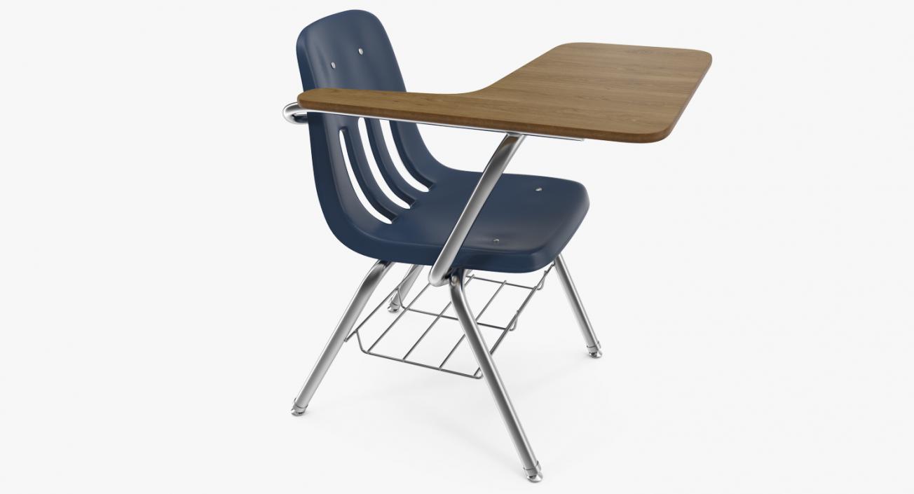 3D School Desk and Chair