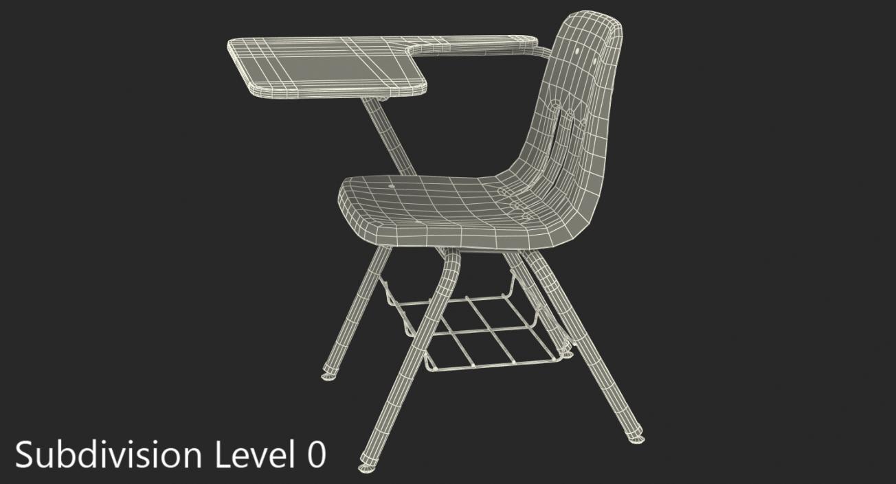 3D School Desk and Chair