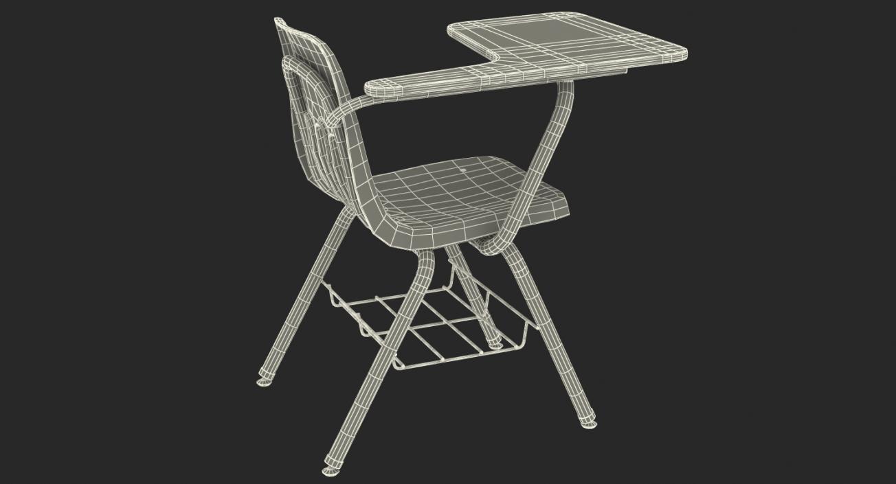 3D School Desk and Chair