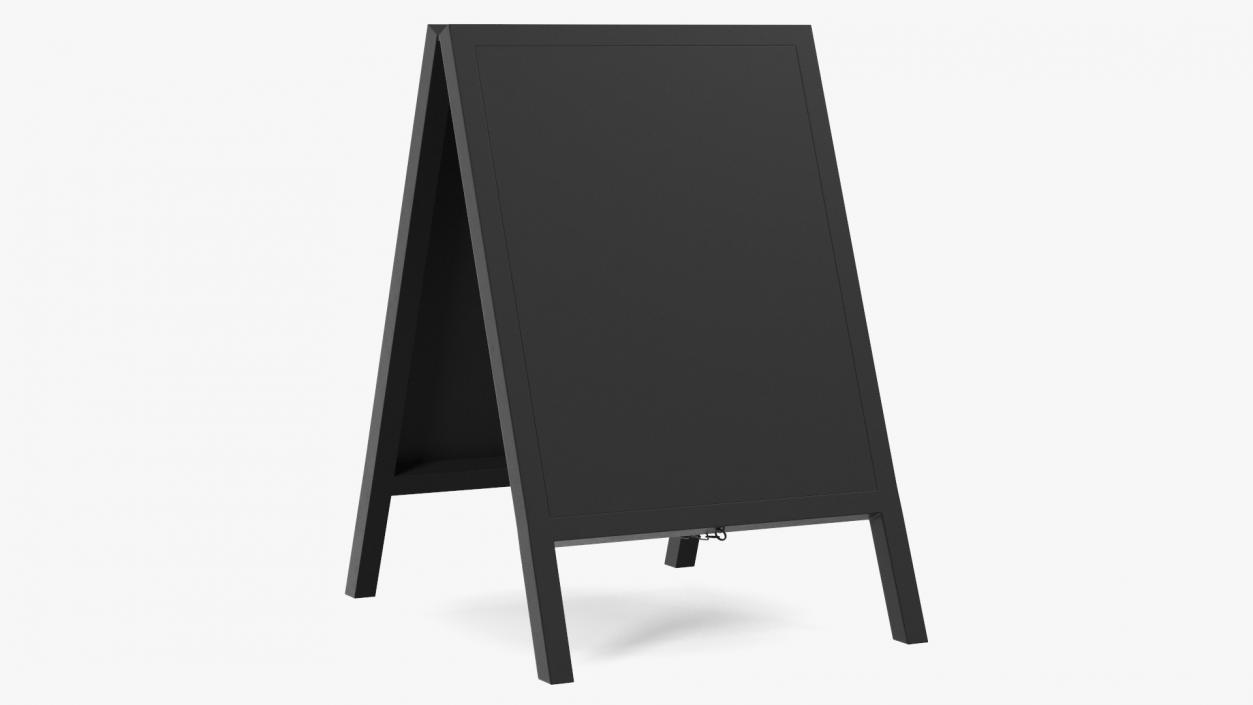 Rustic Chalkboard Sign Black Clear 3D model