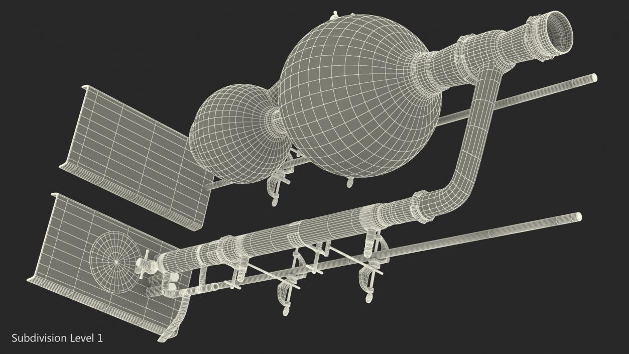 3D Steam Distillation Laboratory Kit model