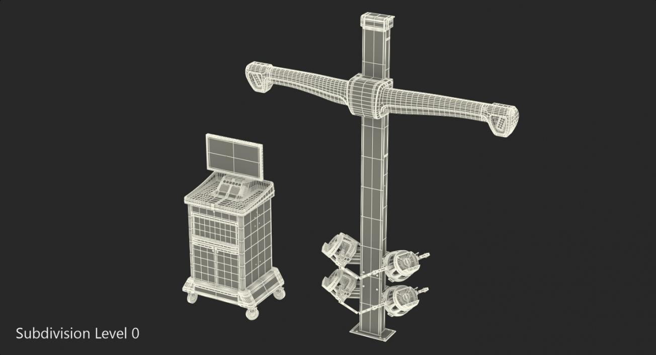 Hunter HE421 HawkEye Elite Wheel Aligner Car Equipment 3D model