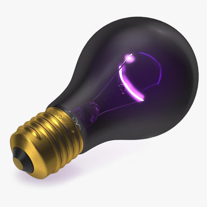 3D Realistic Blacklight Light Bulb