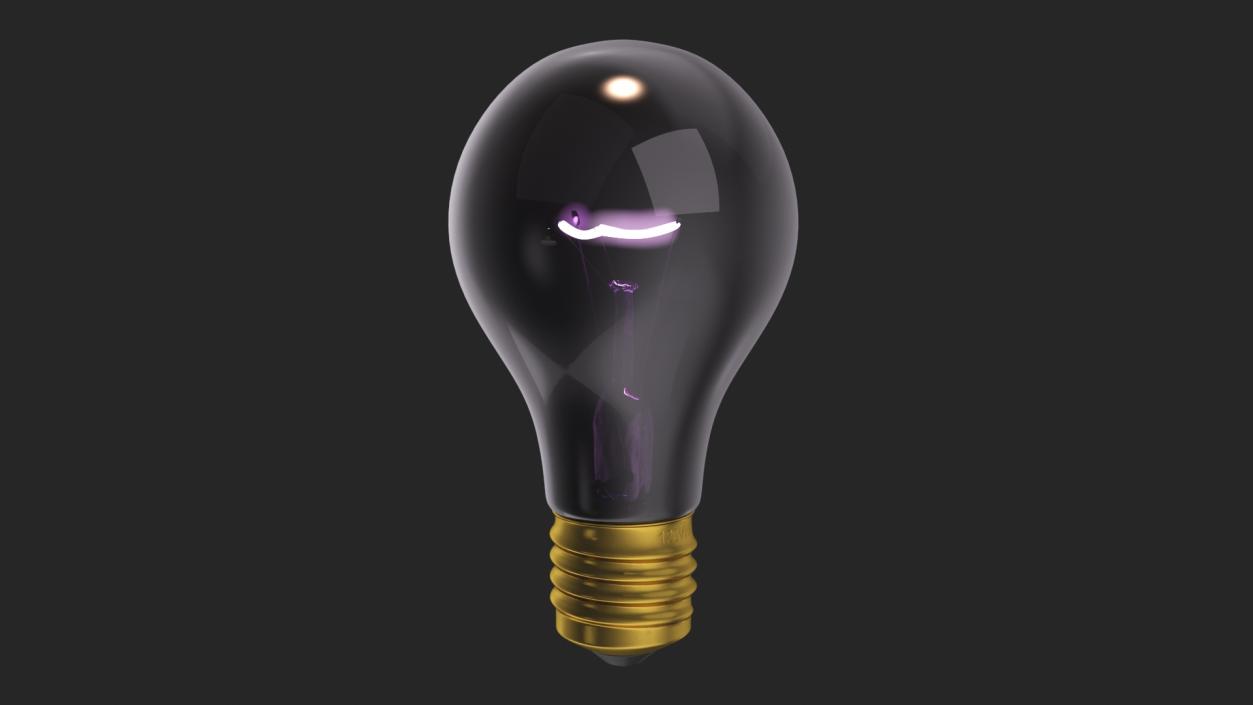 3D Realistic Blacklight Light Bulb